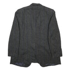AL WEISS Mens Grey Wool Blazer Jacket L Woven Classic Button Closure