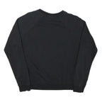 NIKE Mens Black Crew Neck S Cotton Blend Pullover Sweatshirt S Logo