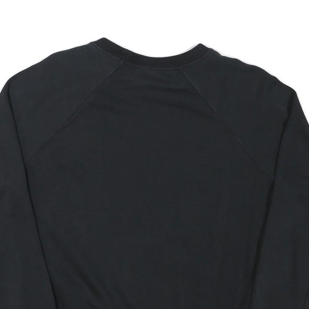 NIKE Mens Black Crew Neck S Cotton Blend Pullover Sweatshirt S Logo