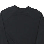 NIKE Mens Black Crew Neck S Cotton Blend Pullover Sweatshirt S Logo