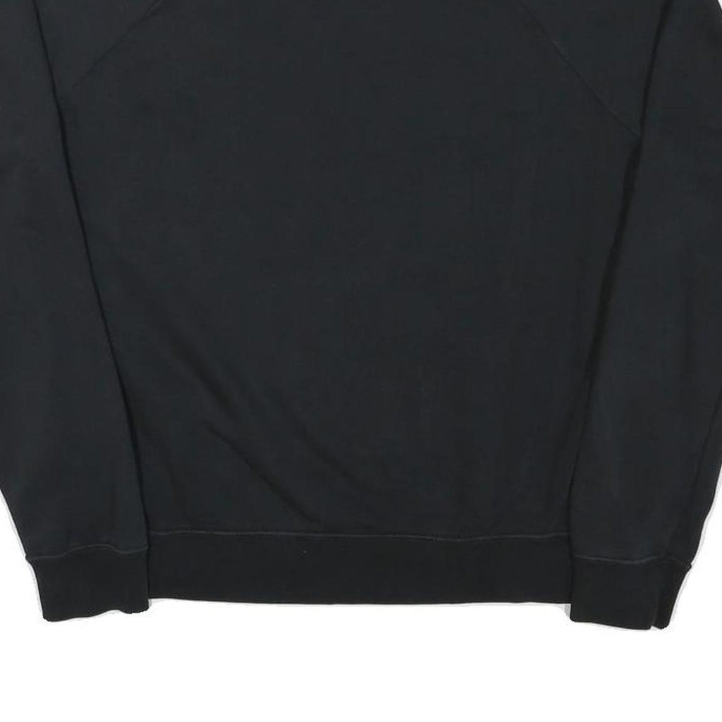 NIKE Mens Black Crew Neck S Cotton Blend Pullover Sweatshirt S Logo