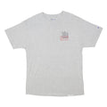 CHAMPION Mens Grey Graphic Print T-Shirt L Short Sleeve Crew Neck Casual Cotton