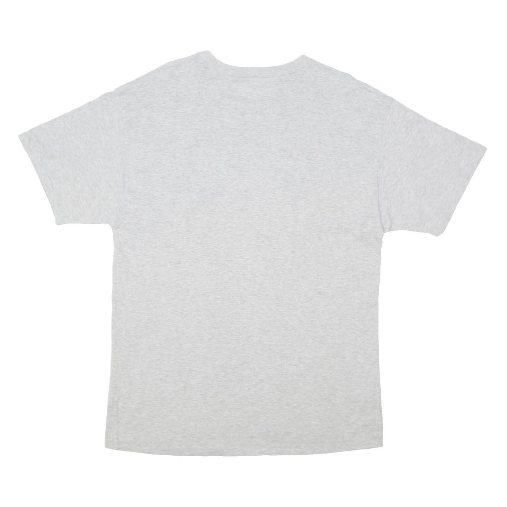 CHAMPION Mens Grey Graphic Print T-Shirt L Short Sleeve Crew Neck Casual Cotton