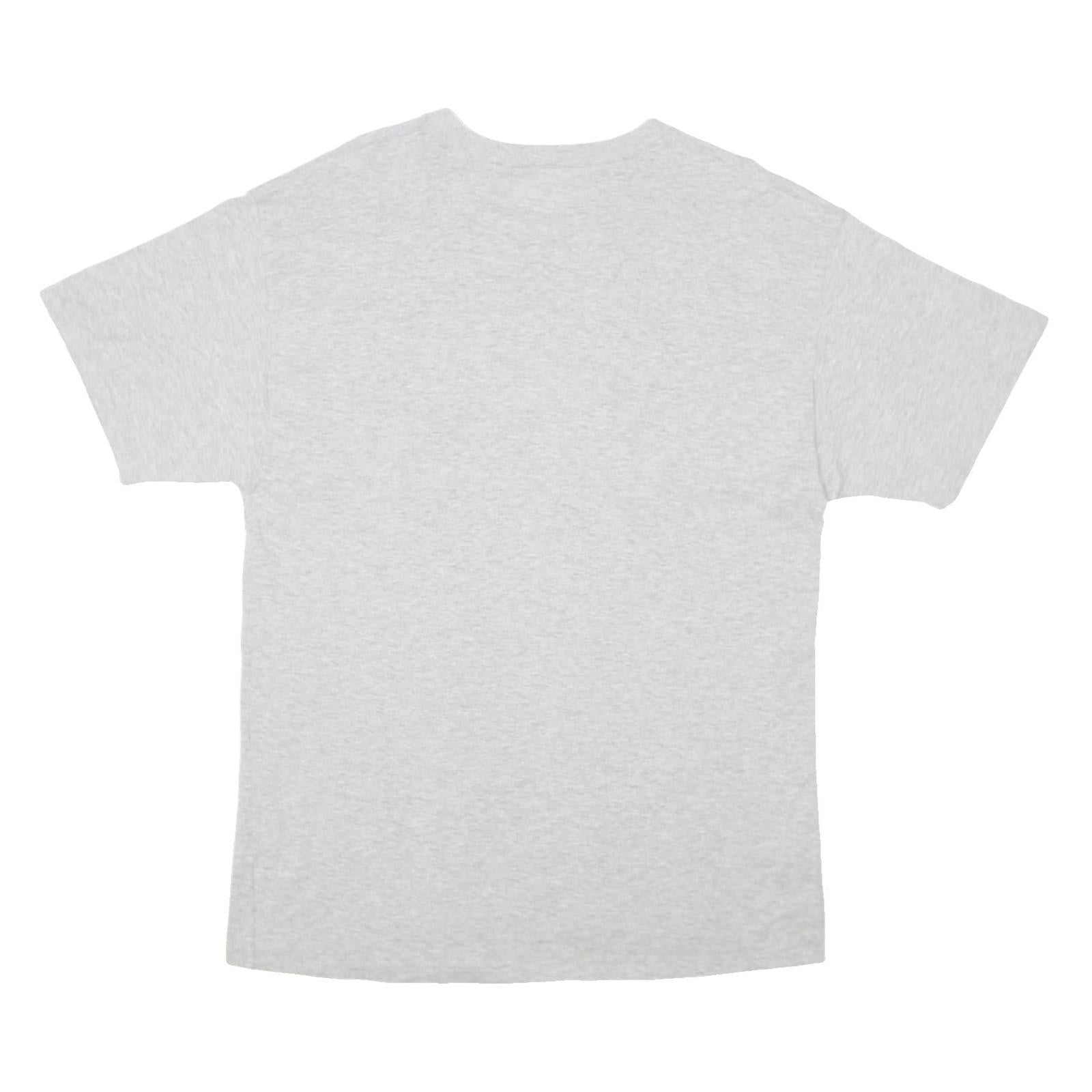 CHAMPION Mens Grey Graphic Print T-Shirt L Short Sleeve Crew Neck Casual Cotton
