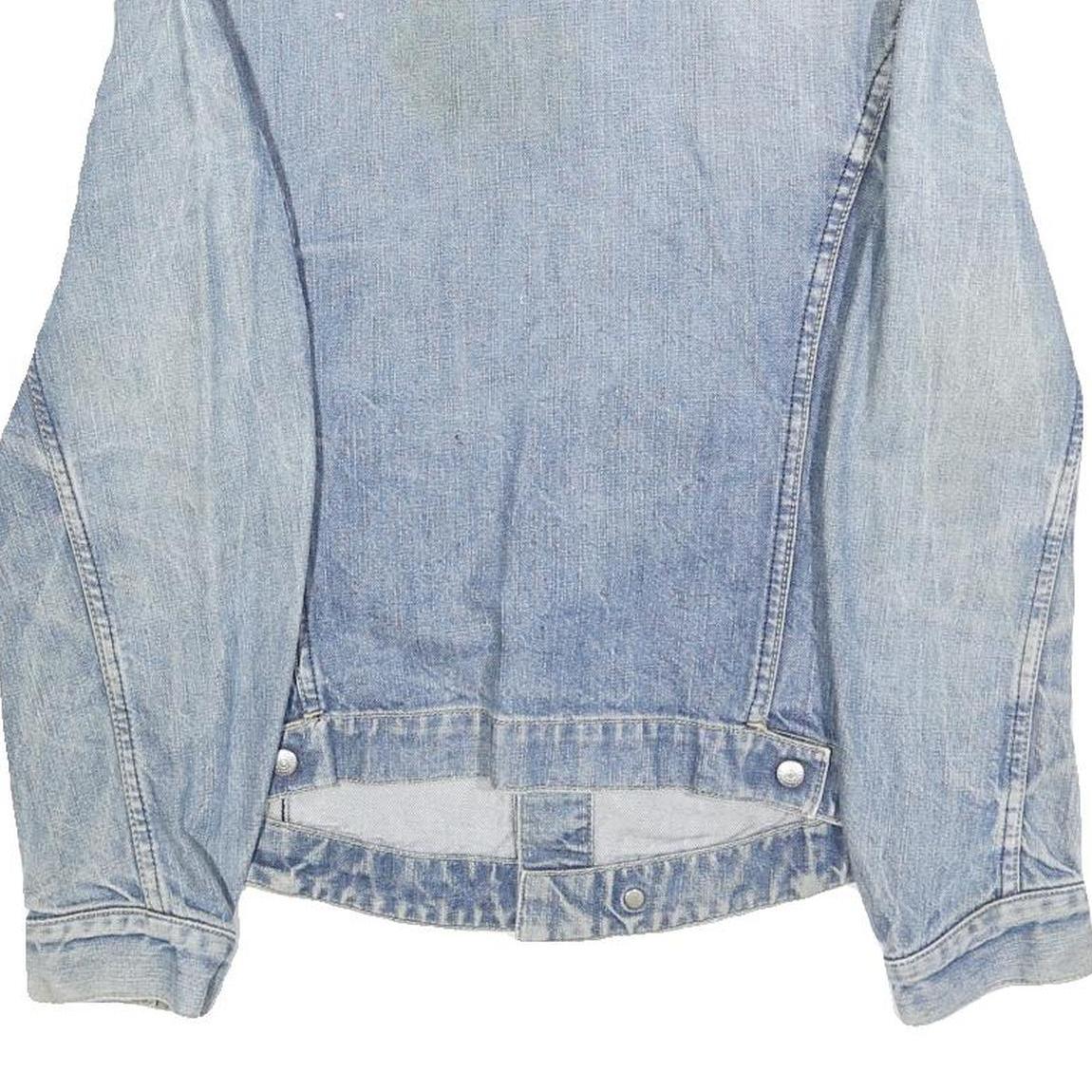 LEVI'S Mens Blue Cotton Denim Jacket S Woven Button Closure Classic Fit Casual