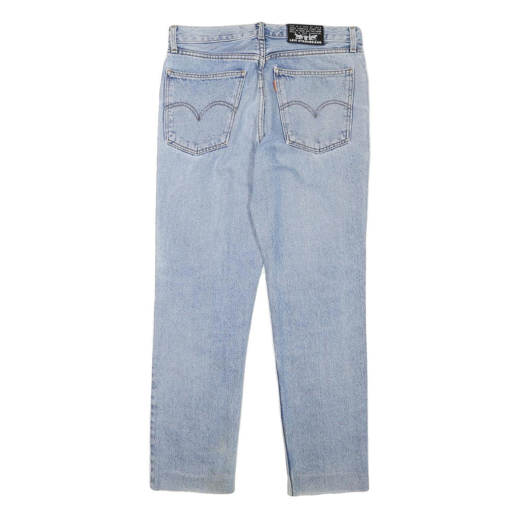 LEVI'S Mens Slim Blue Denim Light Wash Jeans W32 L28 Classic Zip Pocket