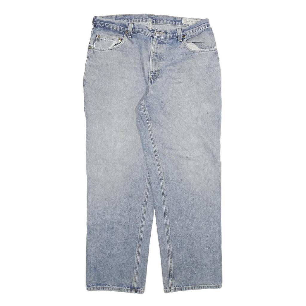 CARHARTT Mens Jeans Blue Relaxed Straight Denim Light W34 L29 Workwear Casual