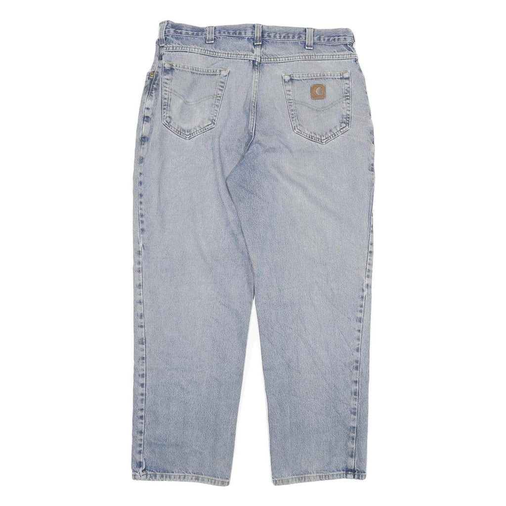 CARHARTT Mens Jeans Blue Relaxed Straight Denim Light W34 L29 Workwear Casual