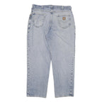 CARHARTT Mens Jeans Blue Relaxed Straight Denim Light W34 L29 Workwear Casual