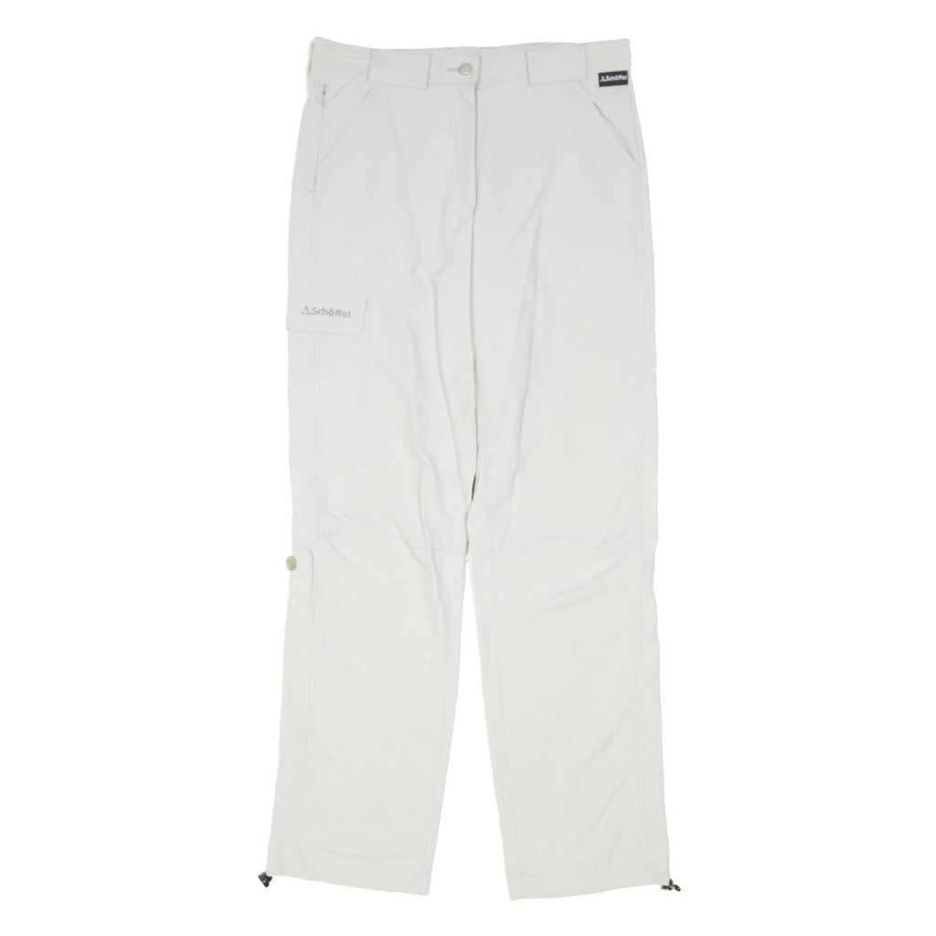 SCHOFFEL Womens Polyamide White Regular Fit Trousers W34 L34 Outdoor Comfort