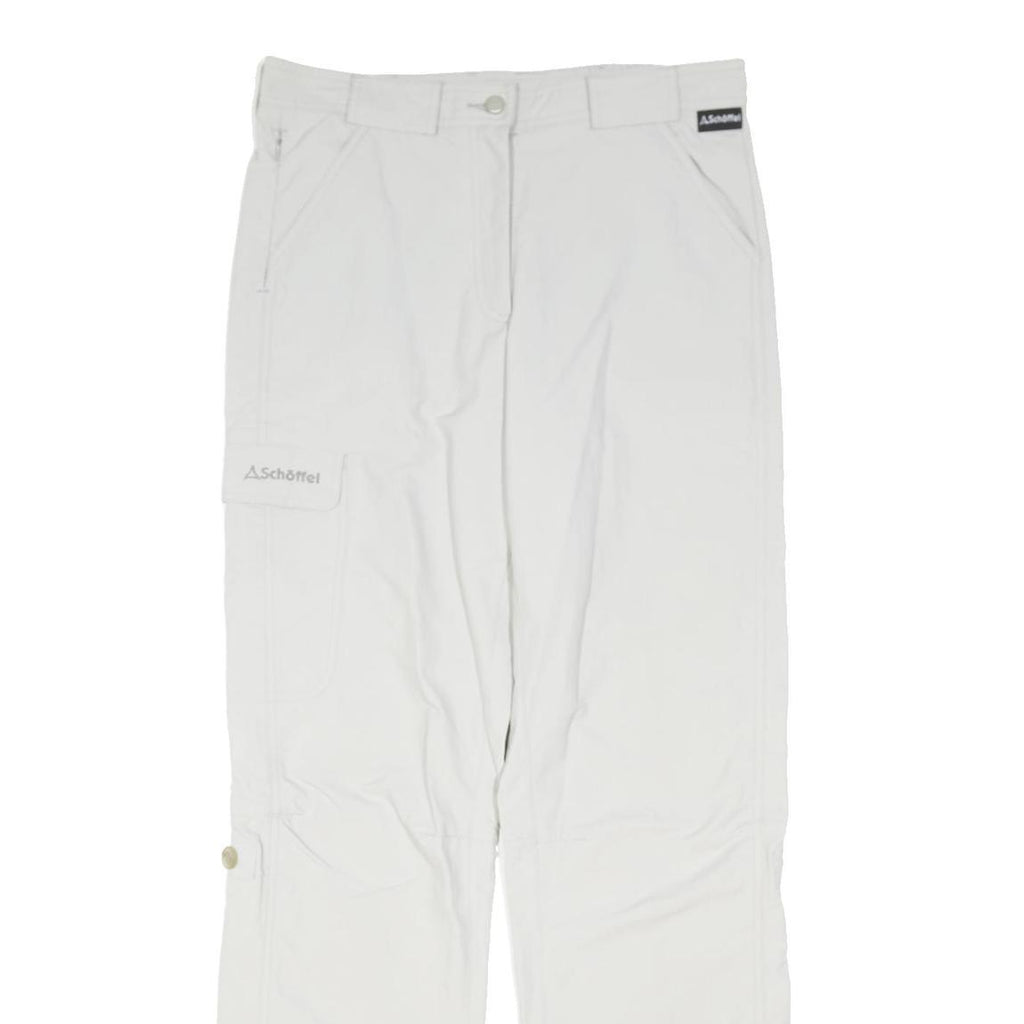 SCHOFFEL Womens Polyamide White Regular Fit Trousers W34 L34 Outdoor Comfort