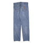 CARHARTT Mens Regular Fit Blue Denim Jeans W31 L34 Classic Zip Closure