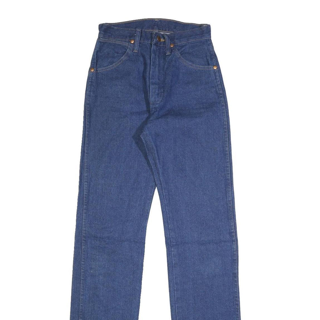 WRANGLER Womens Regular Fit Straight Blue Denim Jeans W24 L34 Classic Zip