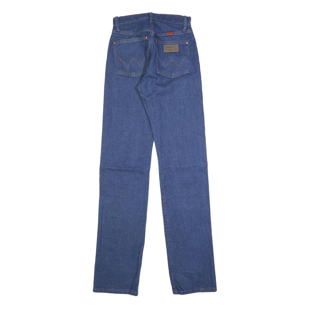 WRANGLER Womens Regular Fit Straight Blue Denim Jeans W24 L34 Classic Zip