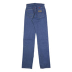 WRANGLER Womens Regular Fit Straight Blue Denim Jeans W24 L34 Classic Zip