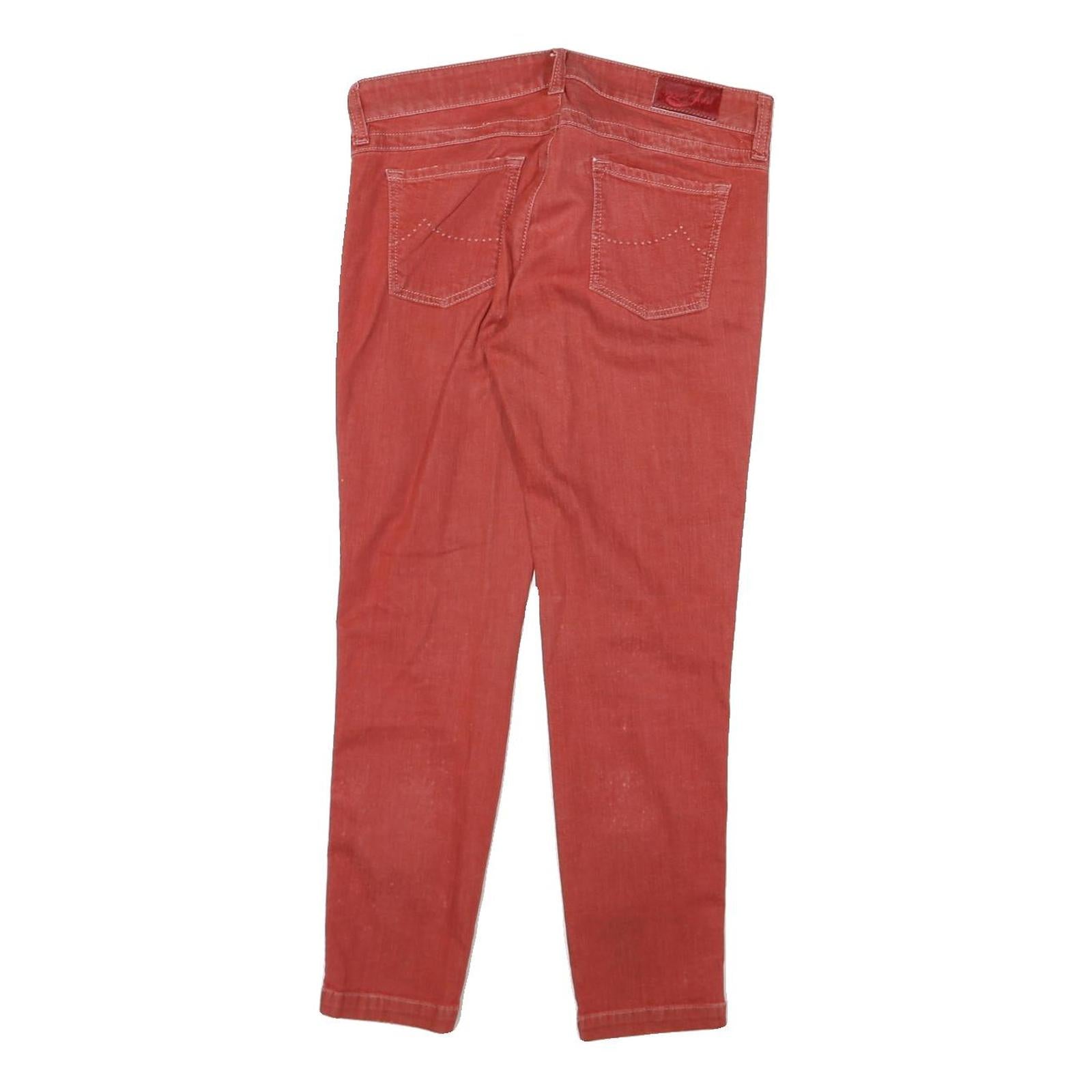 JACOB COHEN Womens Slim Slim Skinny Jeans Red Denim W30 L27 Stylish Casual