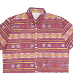 Mens Shirt Maroon Fair Isle 2XL