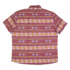 Mens Shirt Maroon Fair Isle 2XL