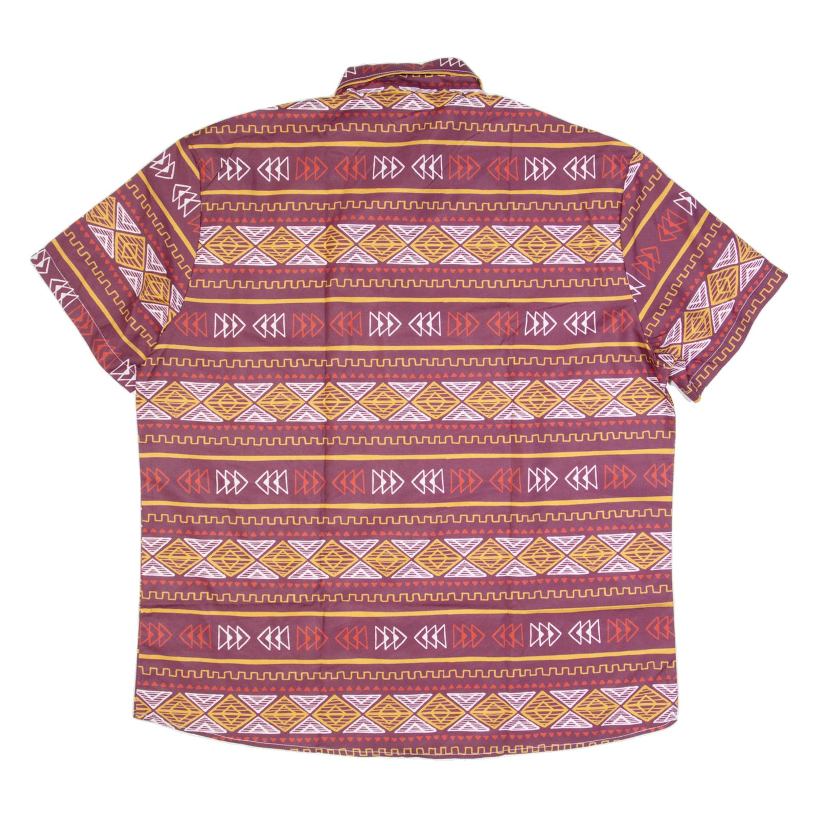 Mens Shirt Maroon Fair Isle 2XL