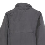 CALVIN KLEIN Womens Grey Zip Jacket M Polyester Blend Plain Lightweight Warm