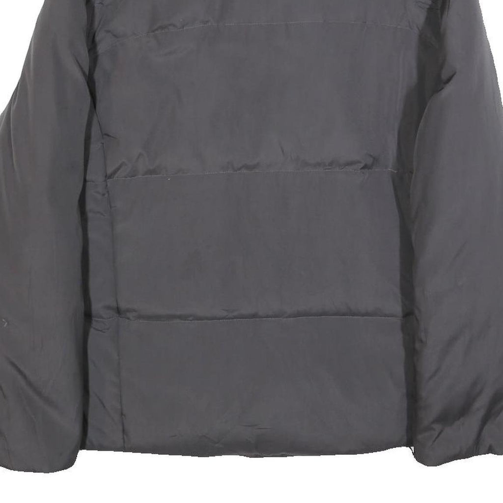 CALVIN KLEIN Womens Grey Zip Jacket M Polyester Blend Plain Lightweight Warm