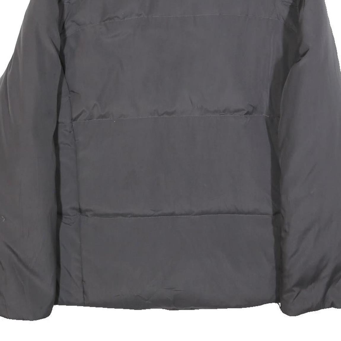 CALVIN KLEIN Womens Grey Zip Jacket M Polyester Blend Plain Lightweight Warm