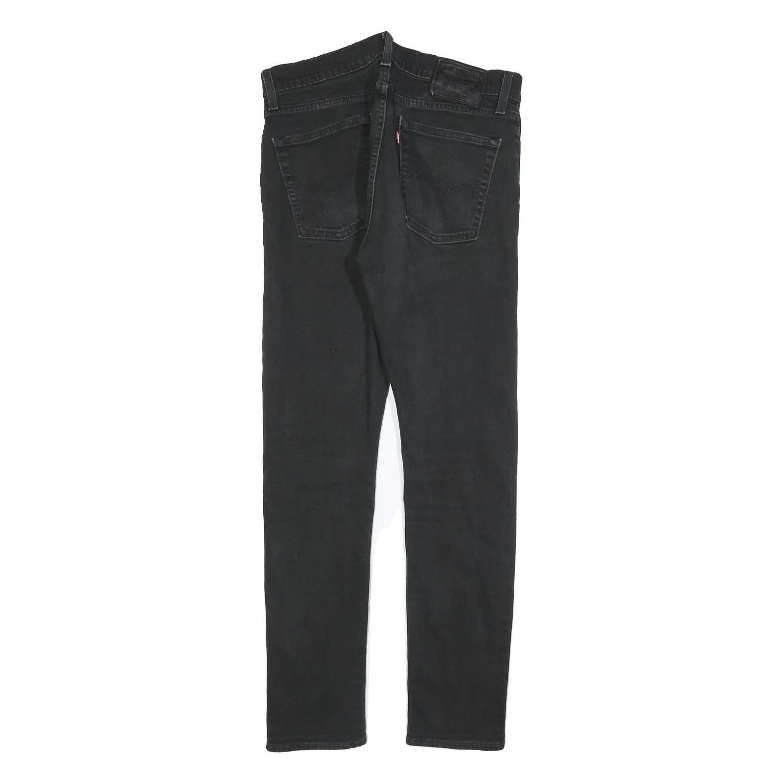 LEVI'S 510 BIG E Mens Slim Black Denim Medium W32 L29 Zip Jeans