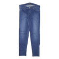 LEE Womens Slim Skinny Blue Denim Regular Wash Jeans W30 L28 Stylish Zip Closure