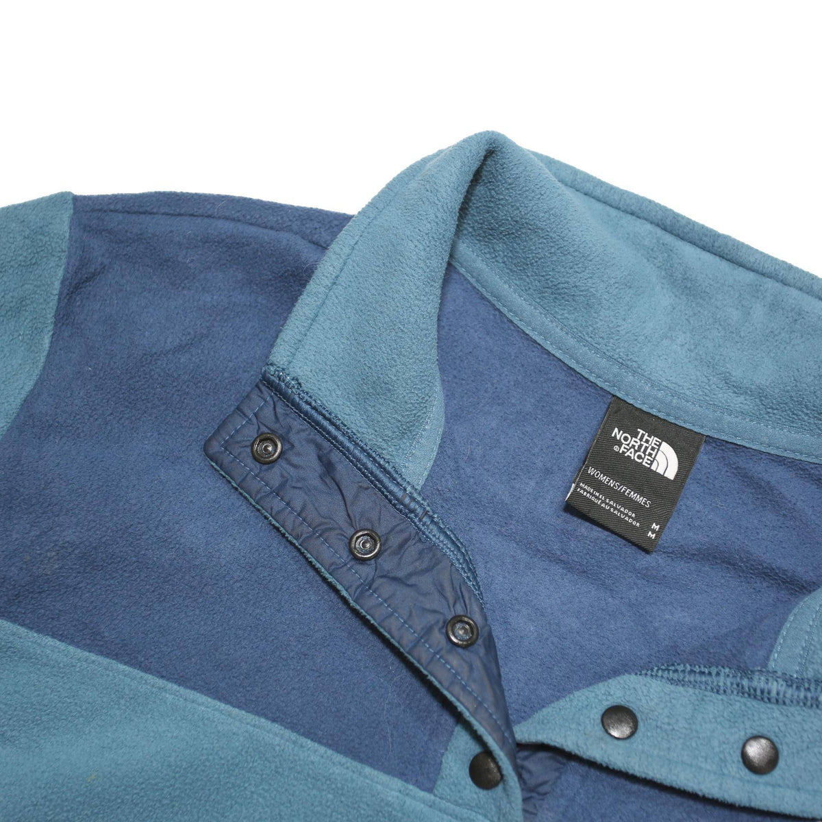THE NORTH FACE Womens Blue & Navy Plain Pullover Basic Knit M Outdoor Fleece
