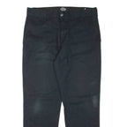 DICKIES Mens Trousers Black Regular Tapered W36 L32