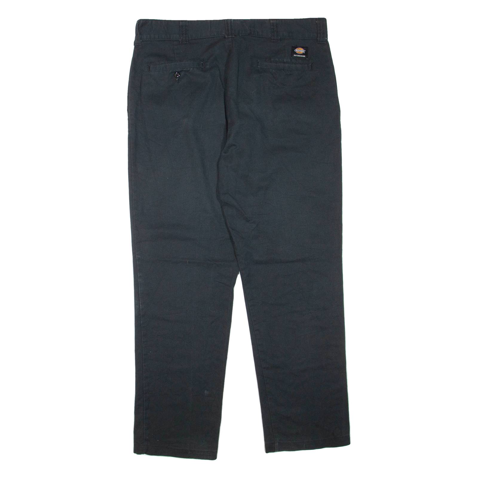 DICKIES Mens Trousers Black Regular Tapered W36 L32