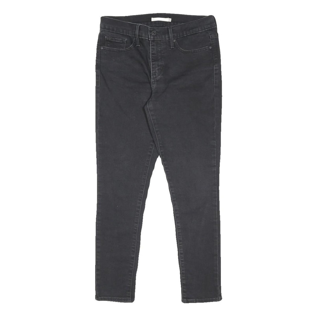 LEVI'S 311 Womens Slim Black Denim Rinse Jeans W28 L28 Stretch Cotton Blend