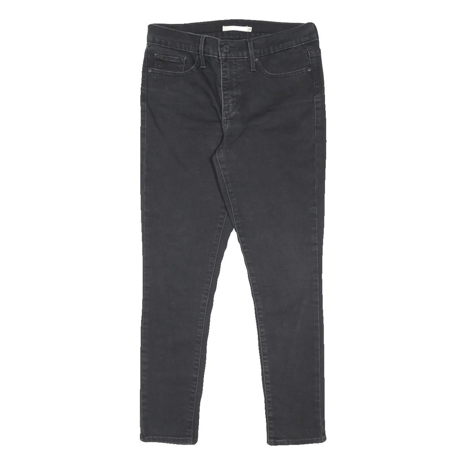 LEVI'S 311 Womens Slim Black Denim Rinse Jeans W28 L28 Stretch Cotton Blend