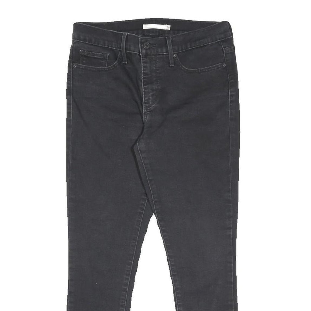 LEVI'S 311 Womens Slim Black Denim Rinse Jeans W28 L28 Stretch Cotton Blend