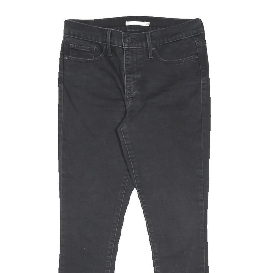 LEVI'S 311 Womens Slim Black Denim Rinse Jeans W28 L28 Stretch Cotton Blend