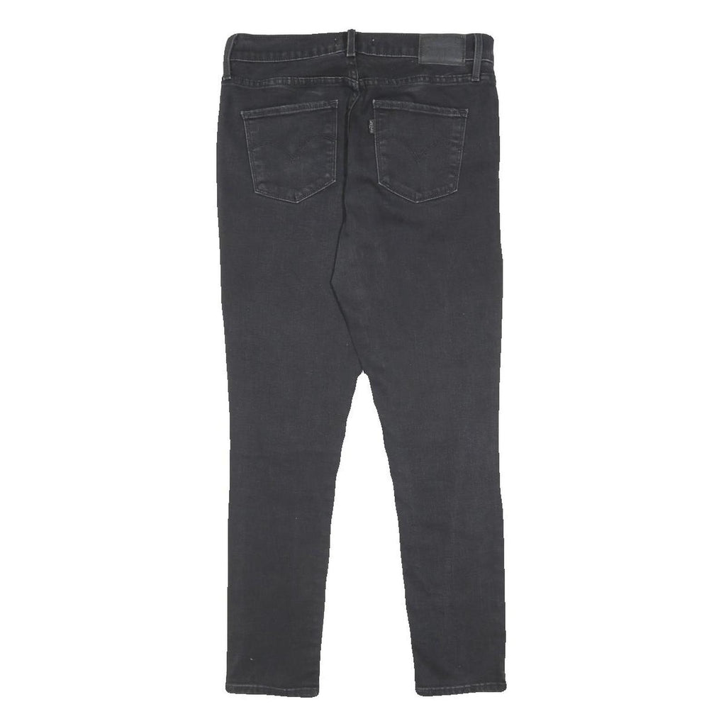 LEVI'S 311 Womens Slim Black Denim Rinse Jeans W28 L28 Stretch Cotton Blend