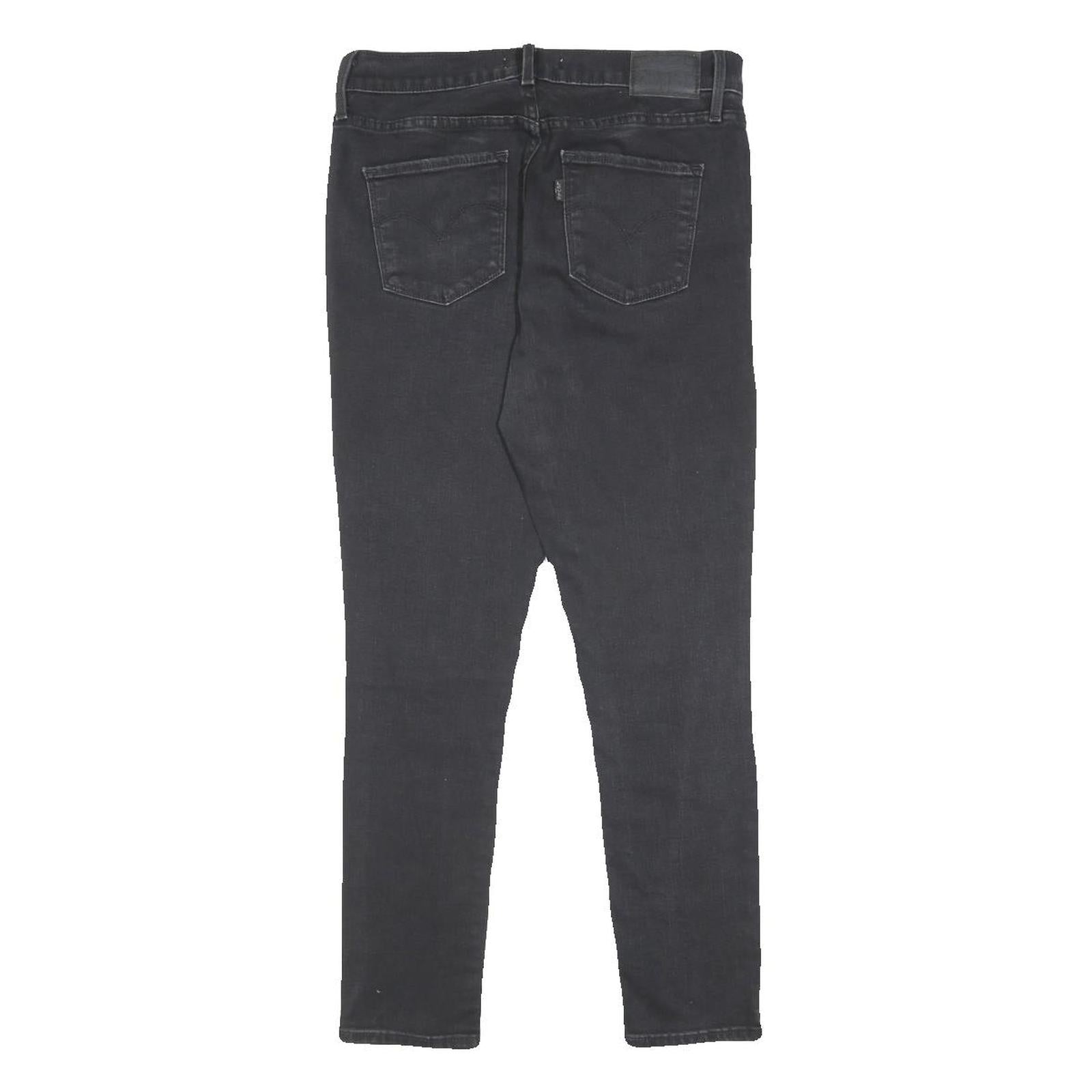 LEVI'S 311 Womens Slim Black Denim Rinse Jeans W28 L28 Stretch Cotton Blend
