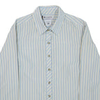 COLUMBIA Womens Shirt Blue Striped 3/4 Sleeve M