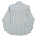 COLUMBIA Womens Shirt Blue Striped 3/4 Sleeve M