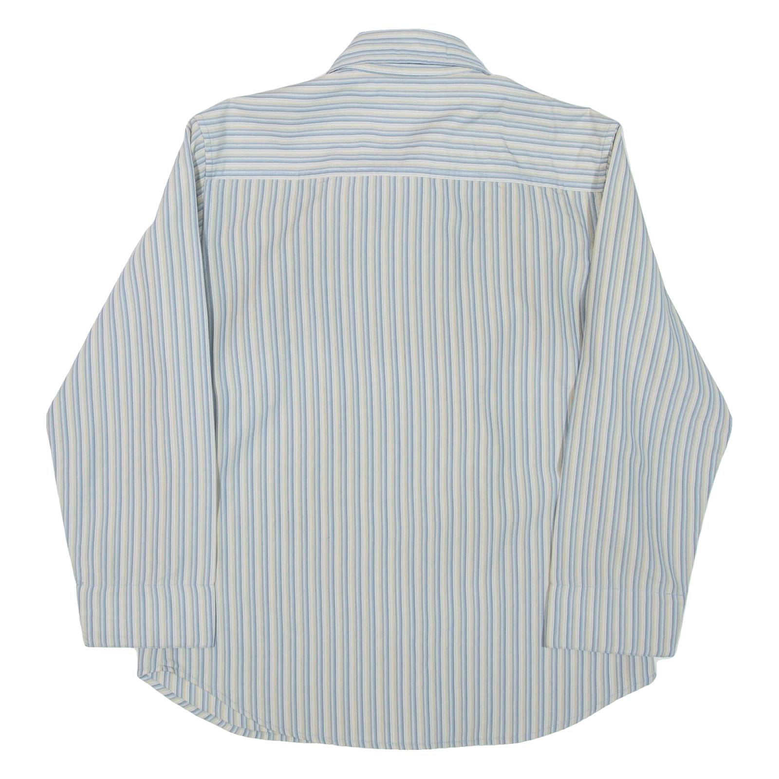 COLUMBIA Womens Shirt Blue Striped 3/4 Sleeve M
