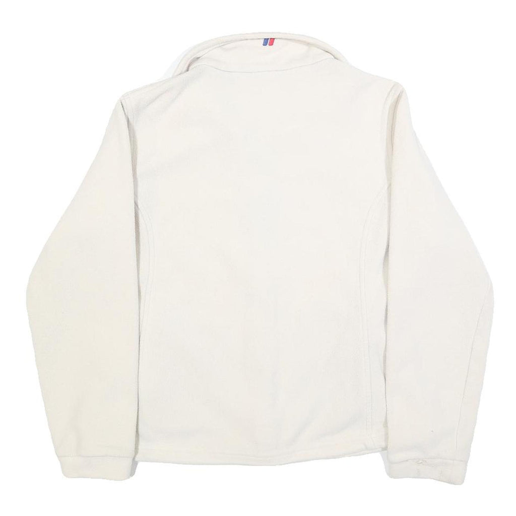 BERGHAUS Womens White Zip Jacket UK 12 Polyester Fleece Outdoor Warm Layer