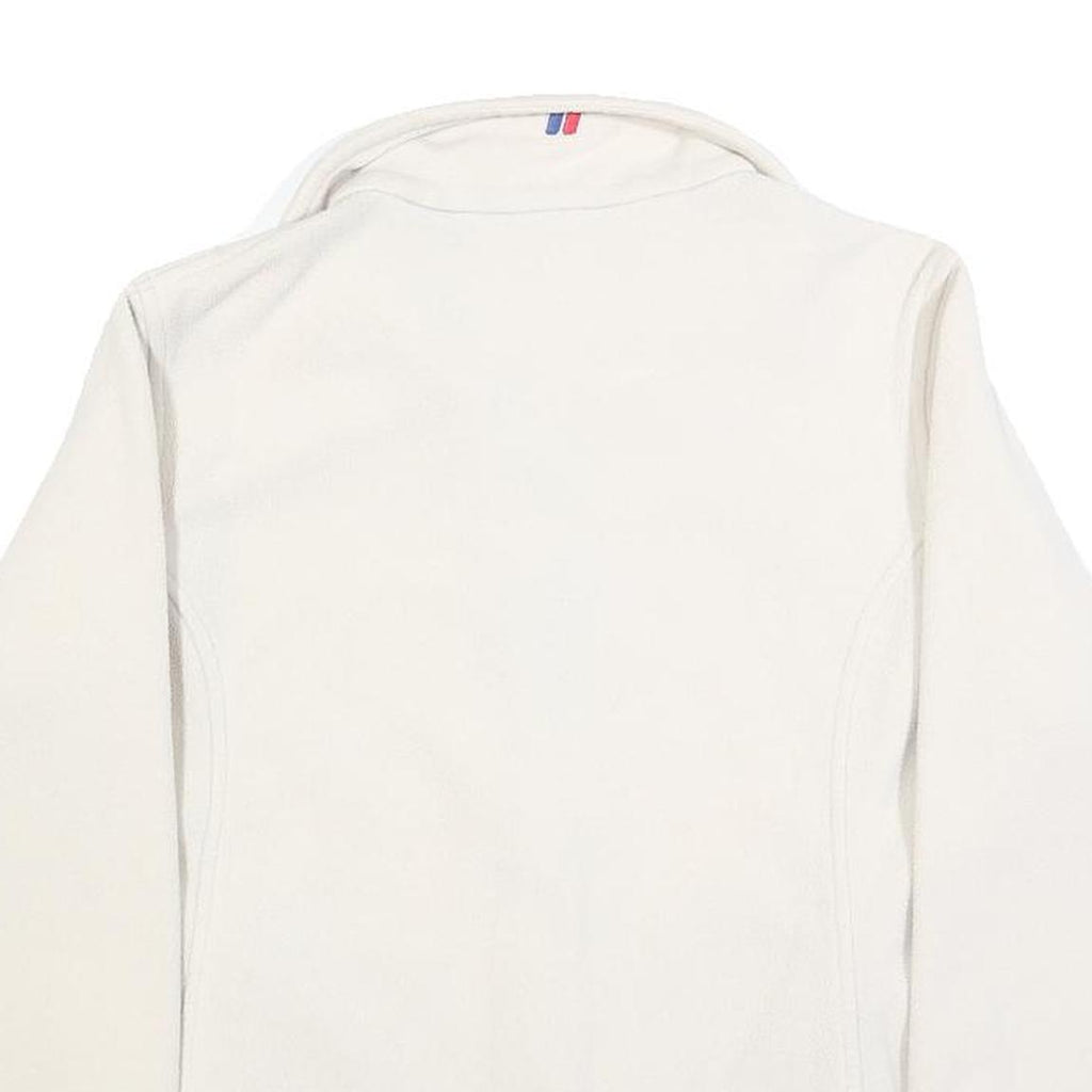 BERGHAUS Womens White Zip Jacket UK 12 Polyester Fleece Outdoor Warm Layer