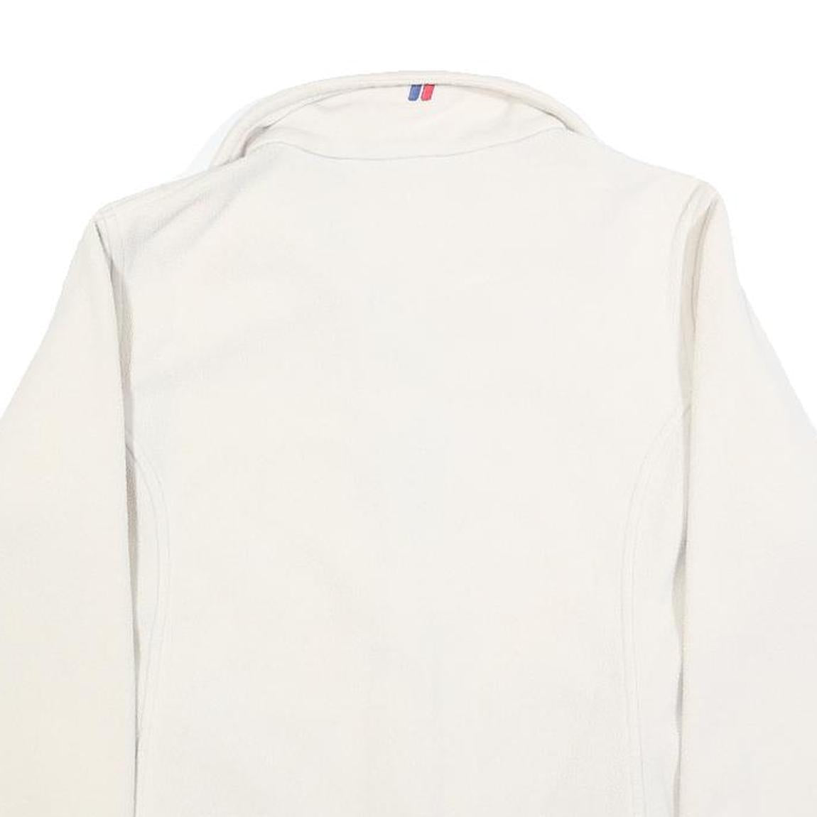 BERGHAUS Womens White Zip Jacket UK 12 Polyester Fleece Outdoor Warm Layer