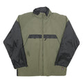 CHAMPION Mens Green & Black Colourblock Jacket S Polyester Blend Zip Outdoor