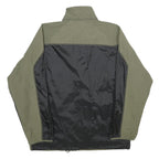 CHAMPION Mens Green & Black Colourblock Jacket S Polyester Blend Zip Outdoor