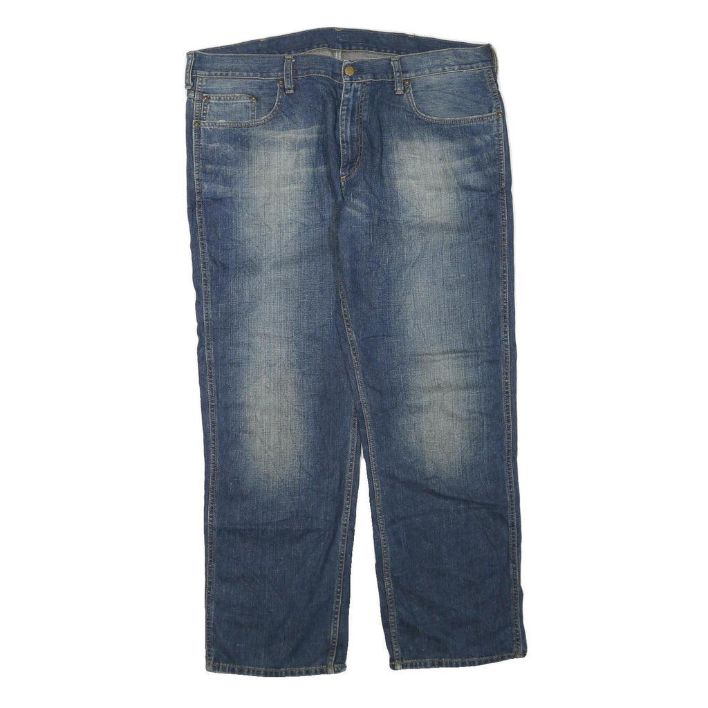 CARHARTT Mens Regular Fit Blue Denim Jeans W38 L32 Classic Zip Pocket