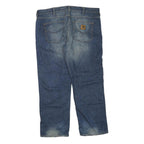 CARHARTT Mens Regular Fit Blue Denim Jeans W38 L32 Classic Zip Pocket