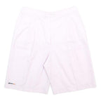 ELLESSE Womens White Casual Shorts S W27 Cotton Blend Comfort Fit