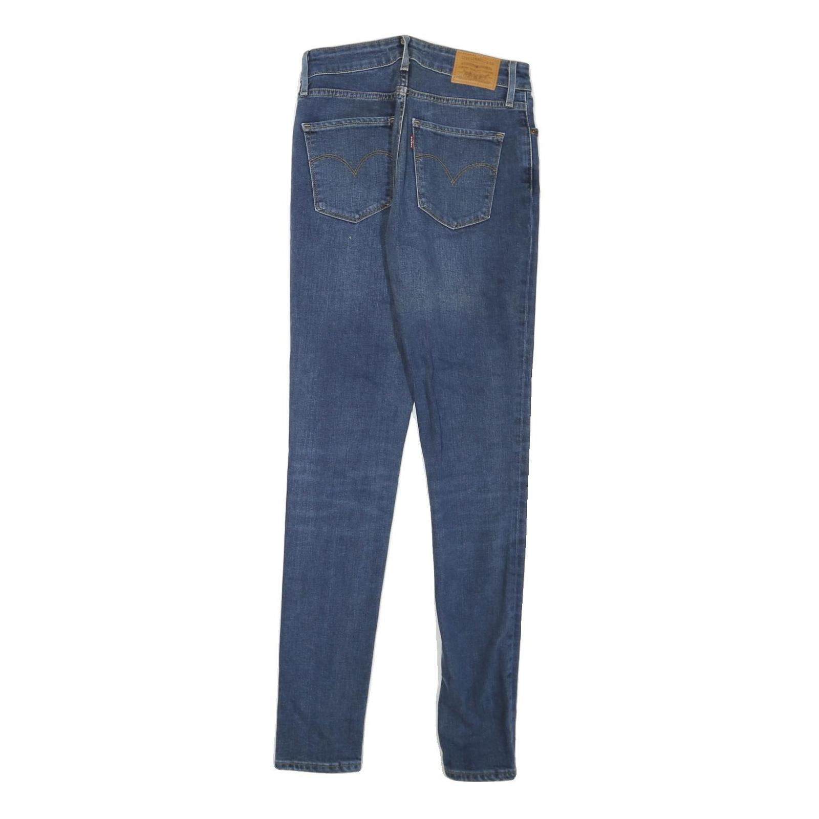 LEVI'S Womens Blue Regular Skinny Denim Medium Wash Jeans W26 L31 Classic Zip