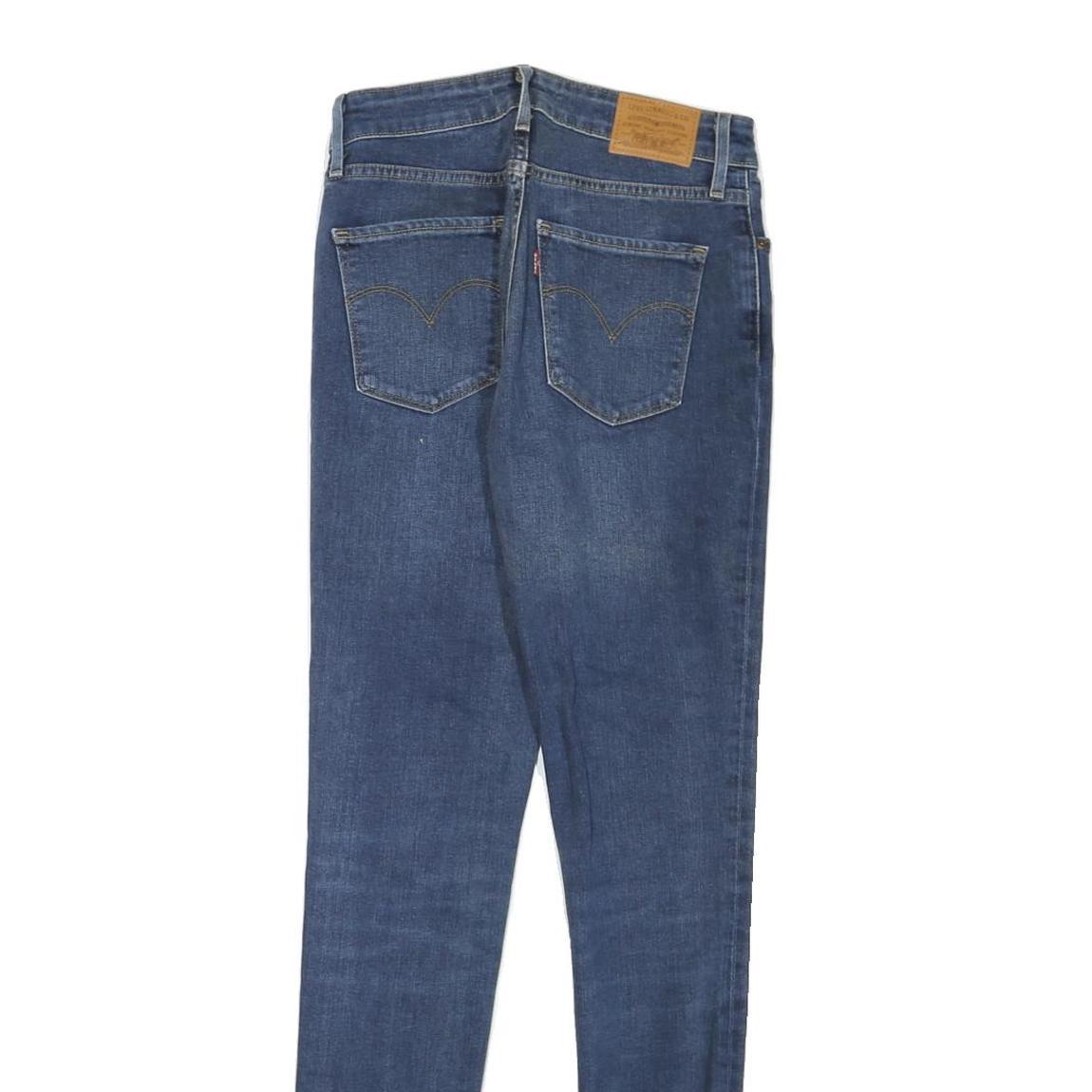 LEVI'S Womens Blue Regular Skinny Denim Medium Wash Jeans W26 L31 Classic Zip